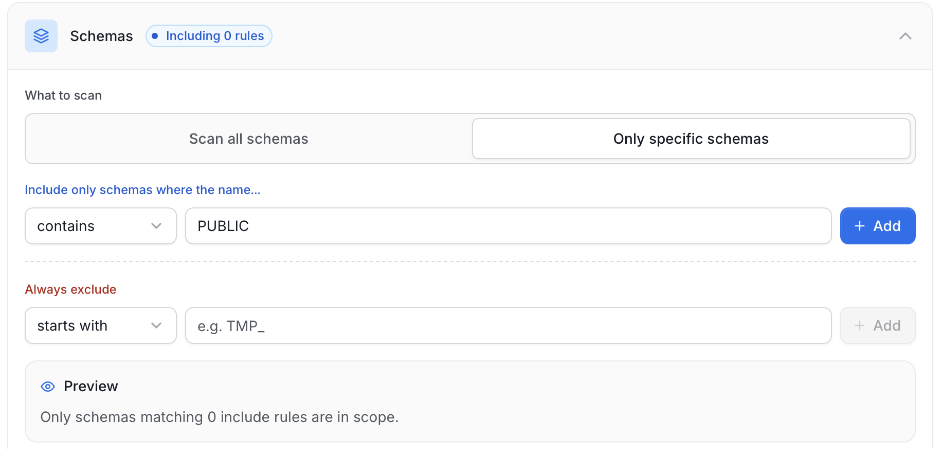 Schema Filter Pattern Example 1