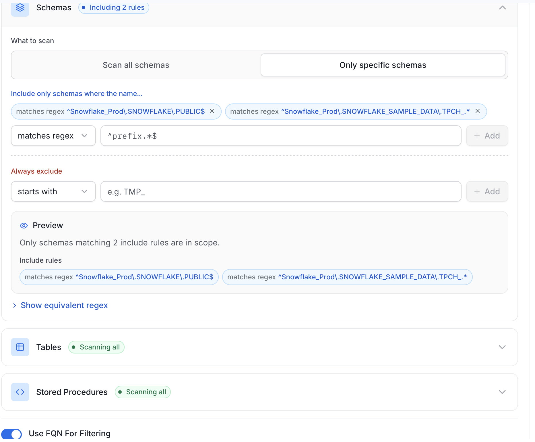 Schema Filter Pattern Example 3