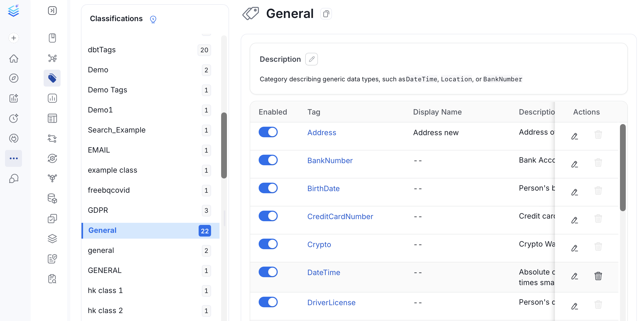 View tags