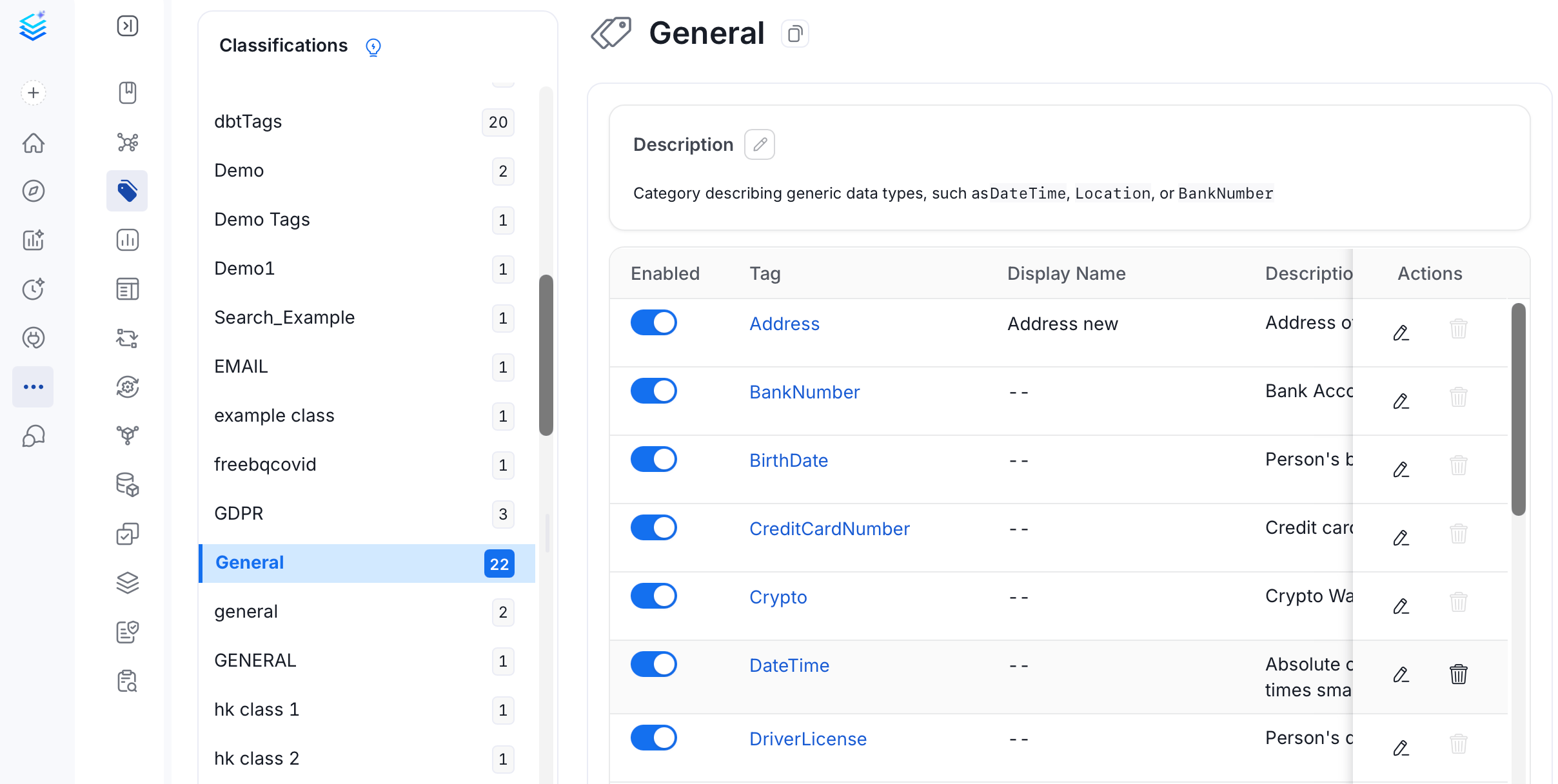 View tags