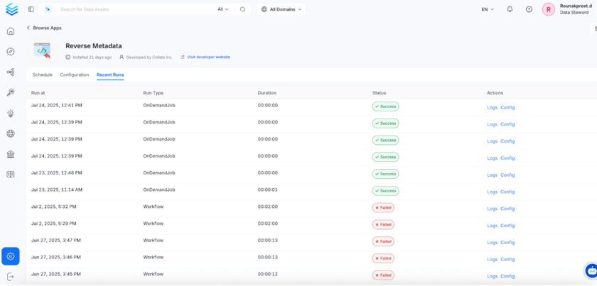 Collate Metadata Reverse Metadata Application | Collate Docs - Collate Documentation