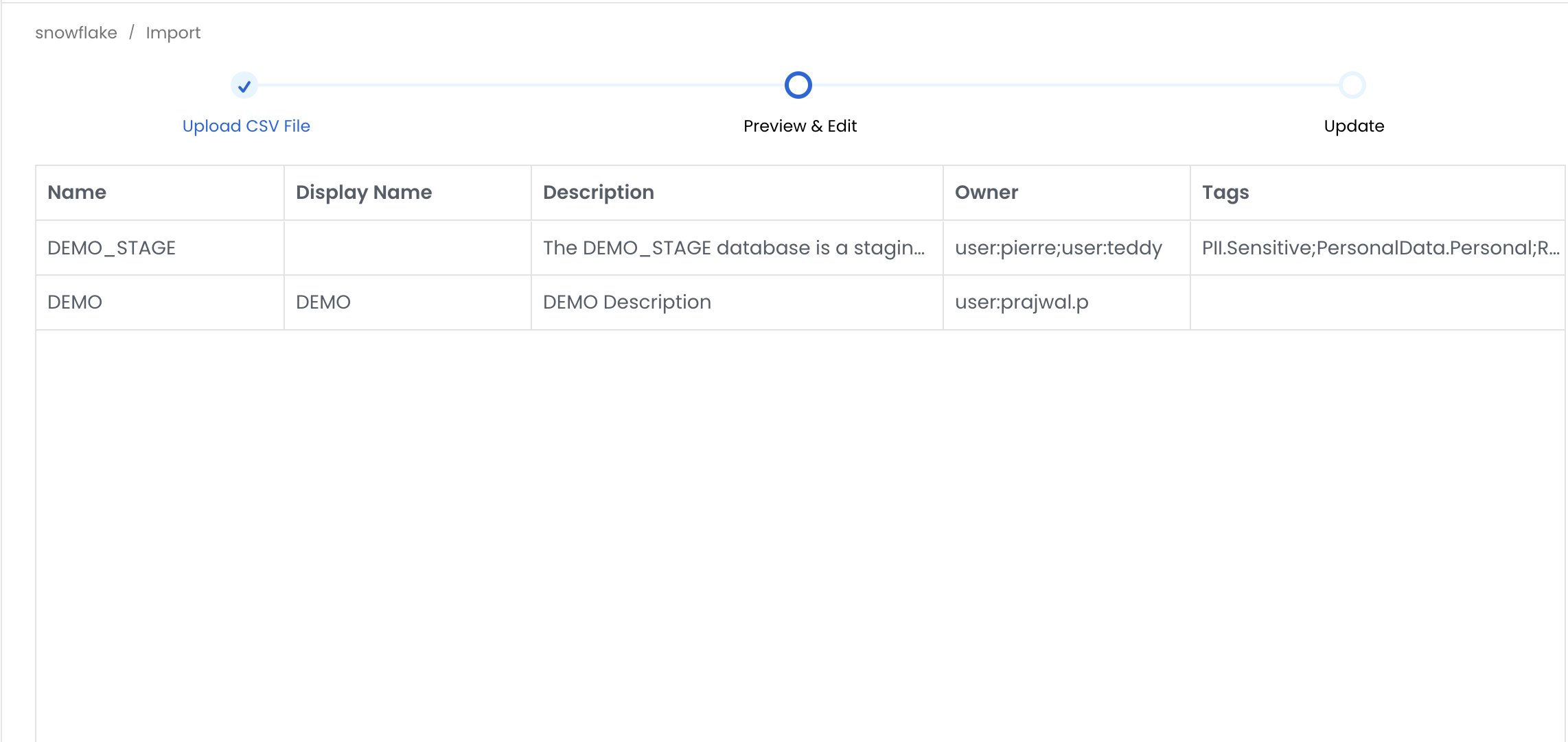 Preview of the Database Service