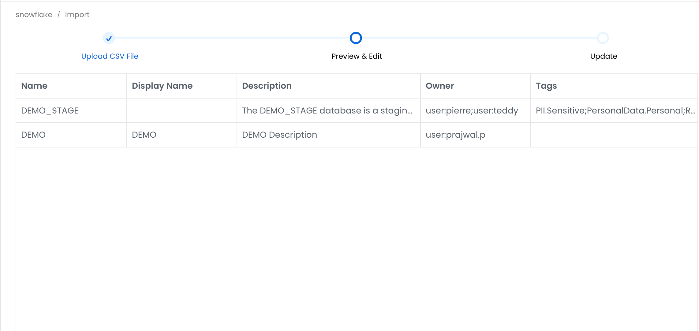 Preview of the Database Service