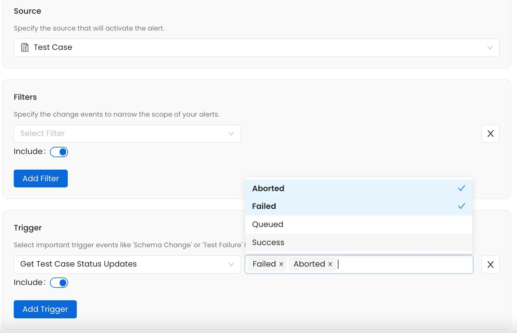 Select Trigger Conditions