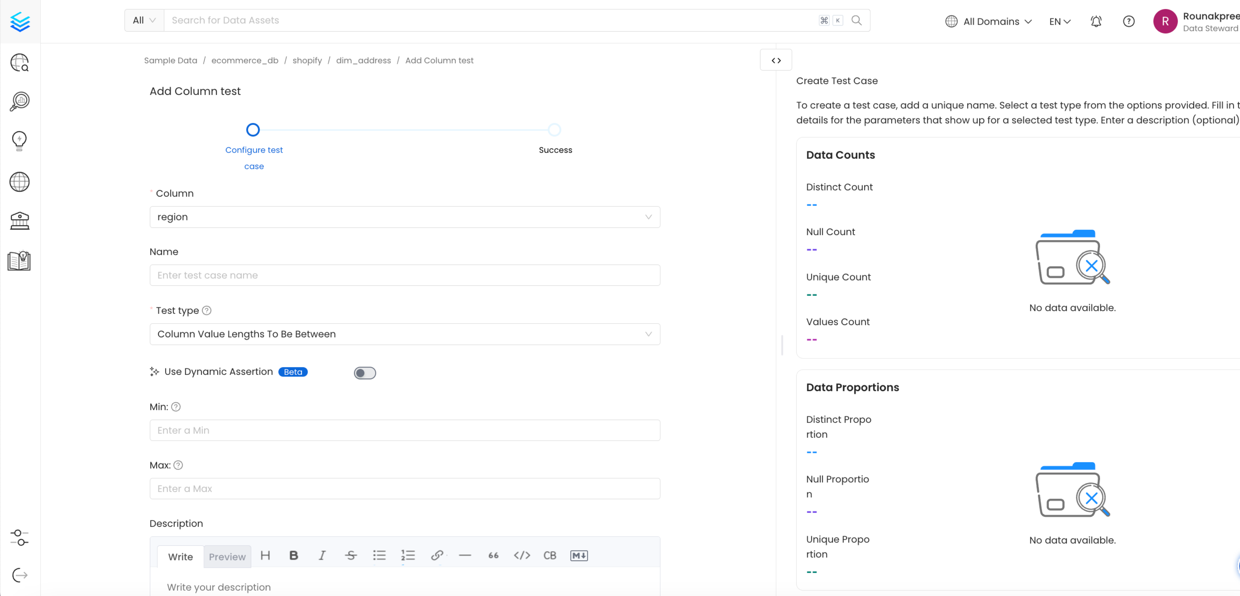 Manual Configuration of Tests