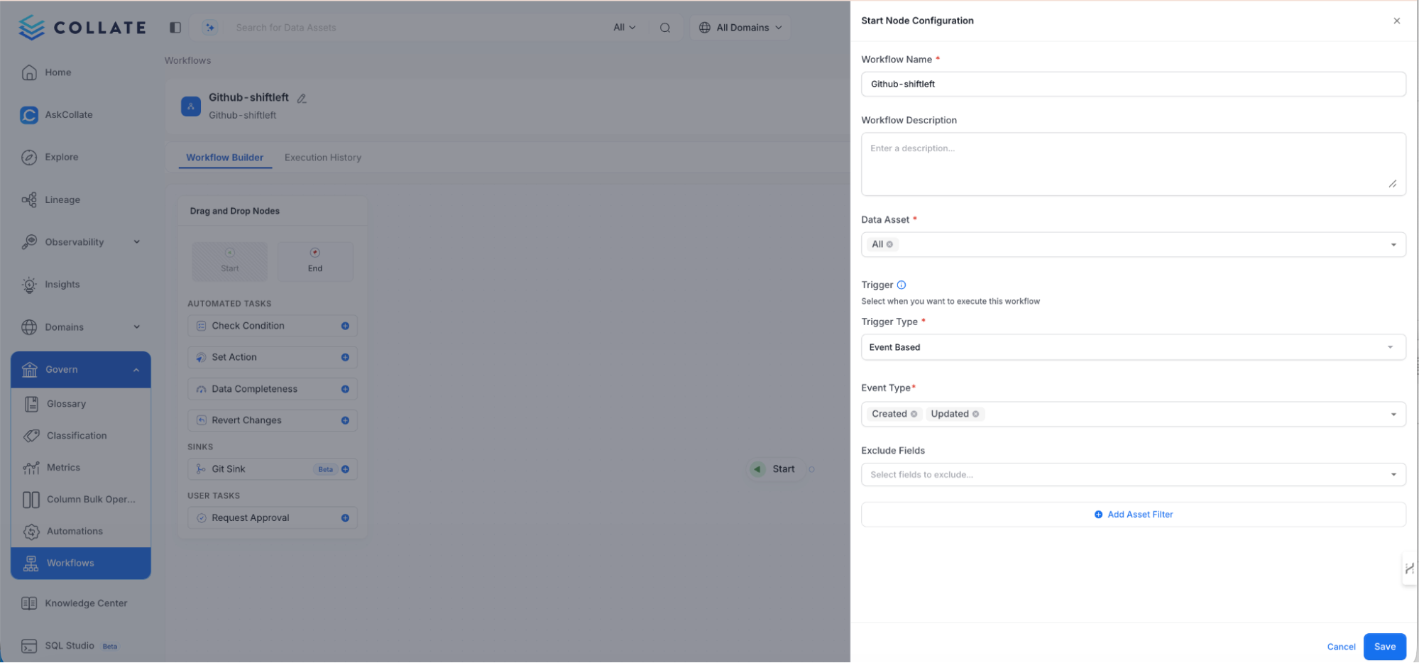Choose Event Based or Periodic Batch Trigger