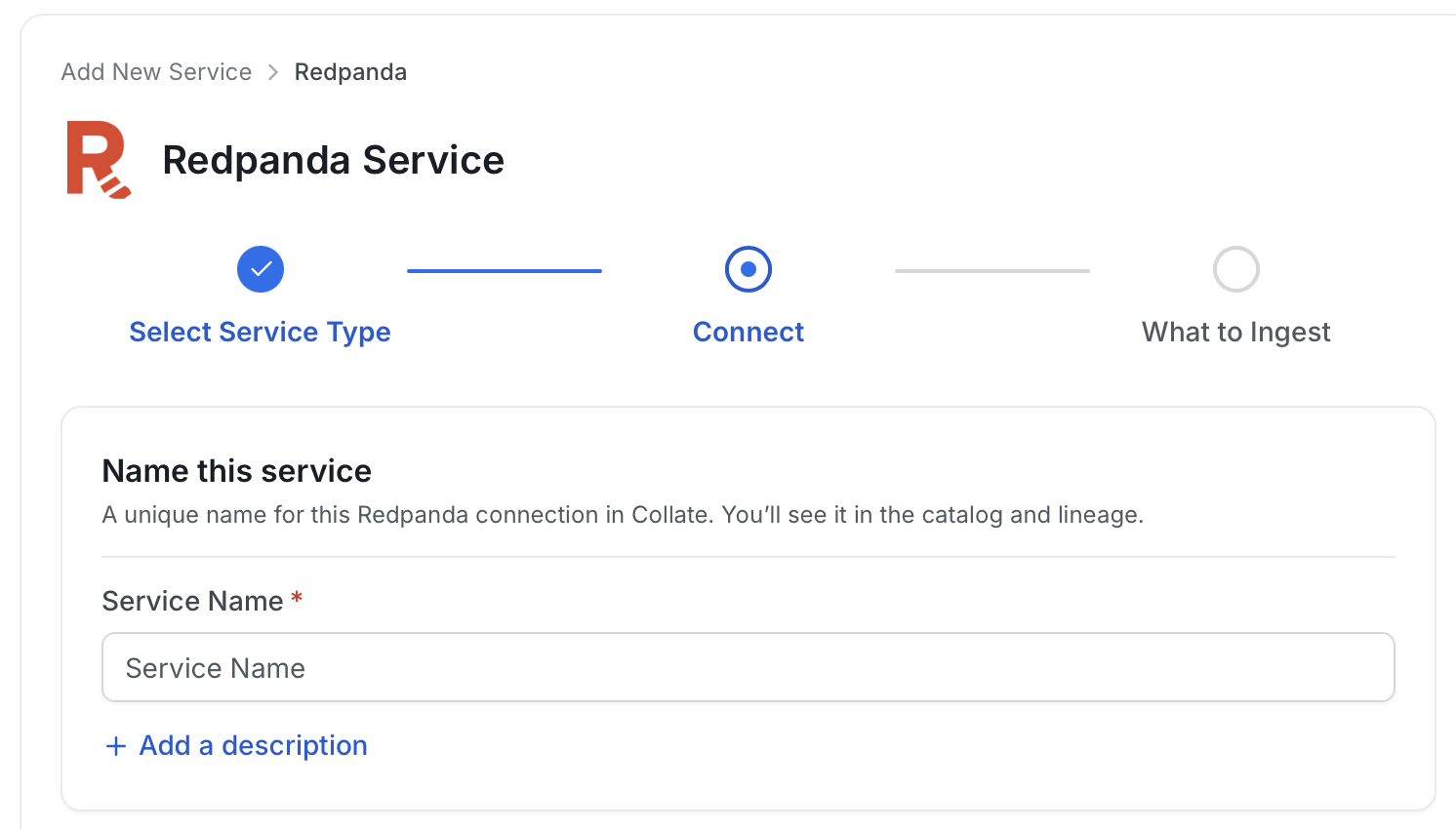 Add New Service Name