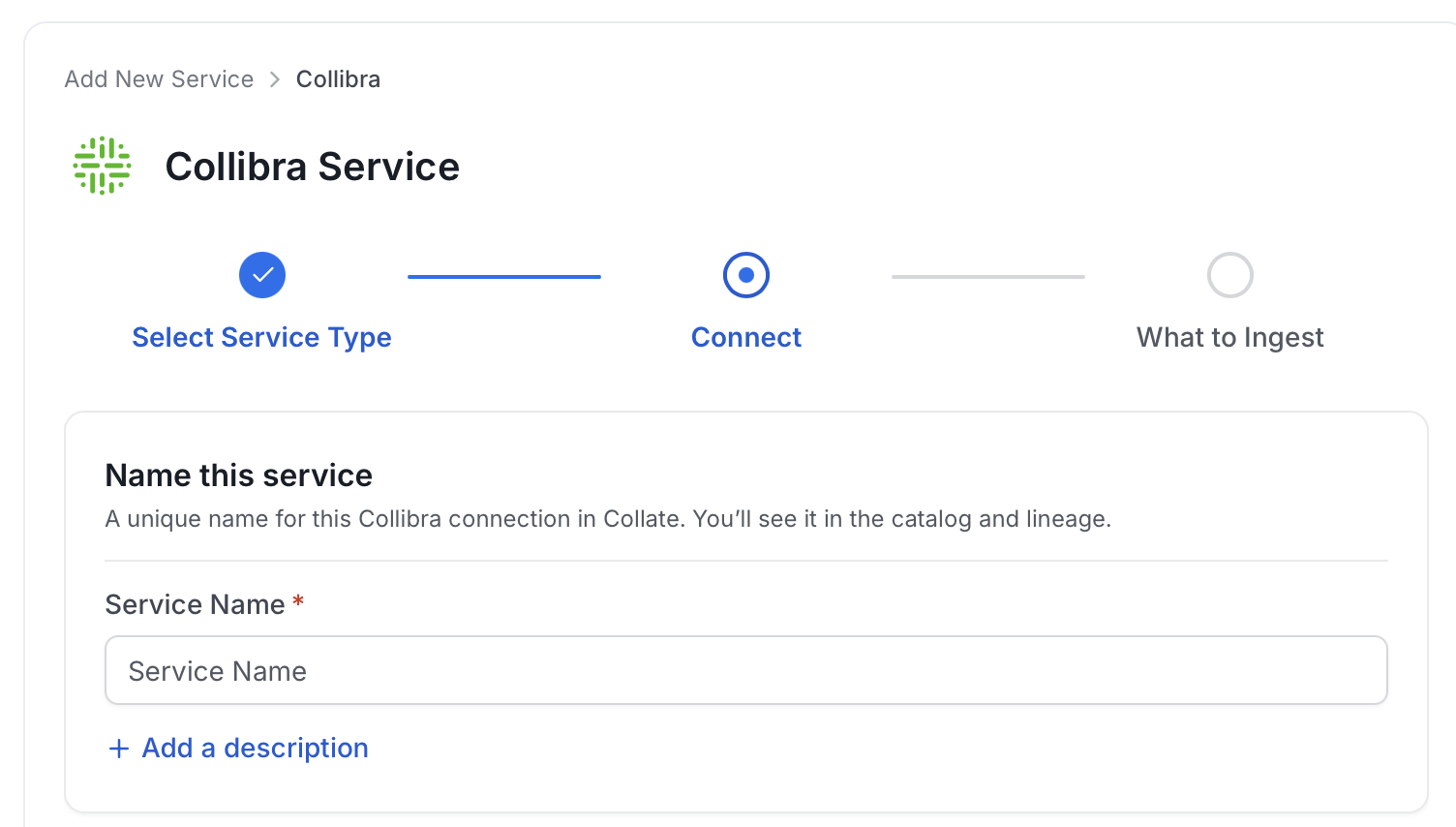 Add New Service Name