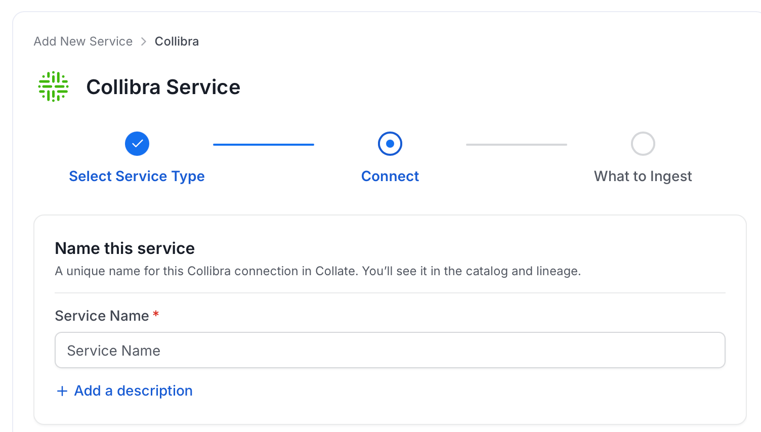 Add New Service Name