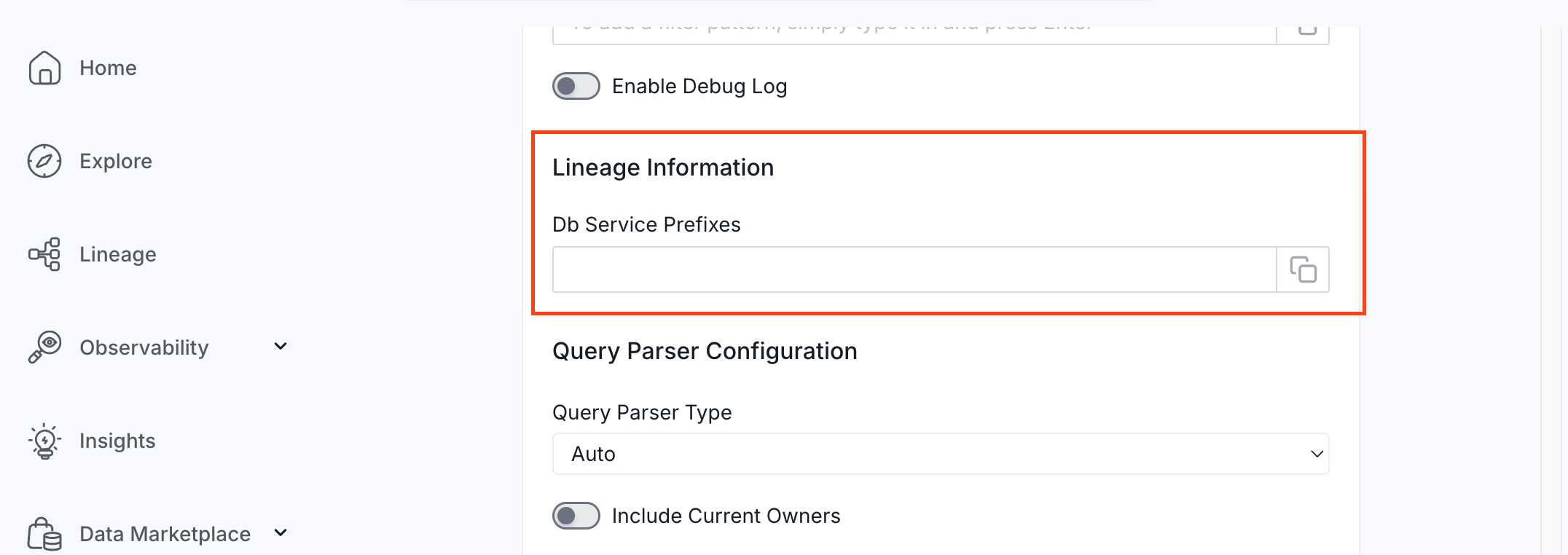 Lineage Information