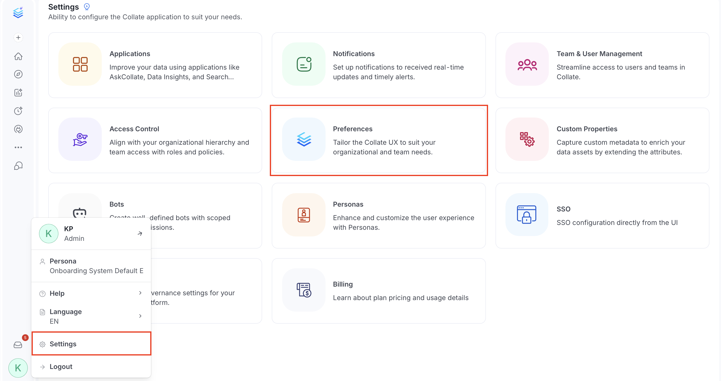 Navigate to Settings