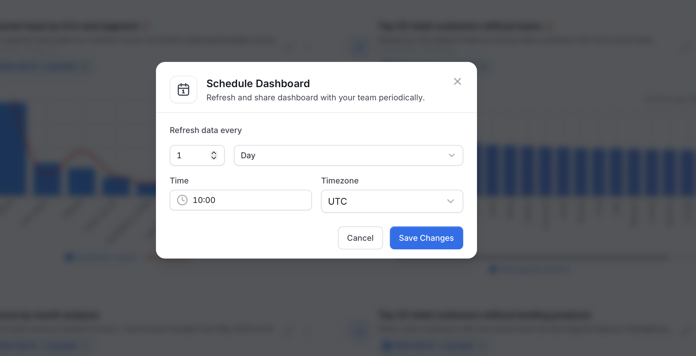 Schedule options