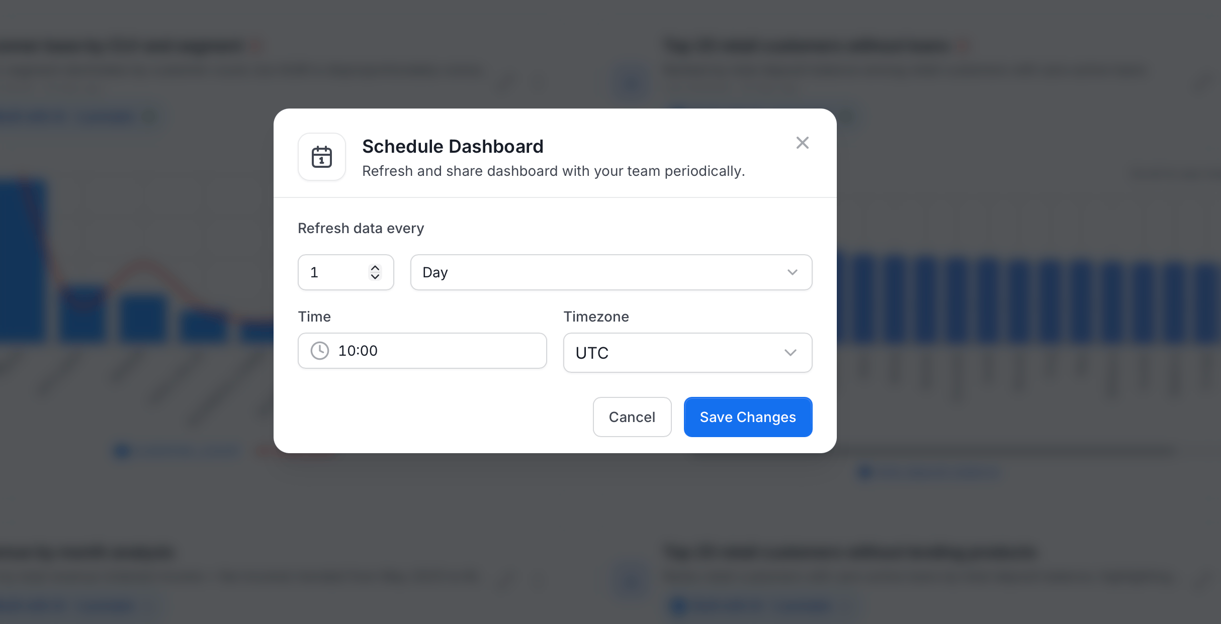 Schedule options