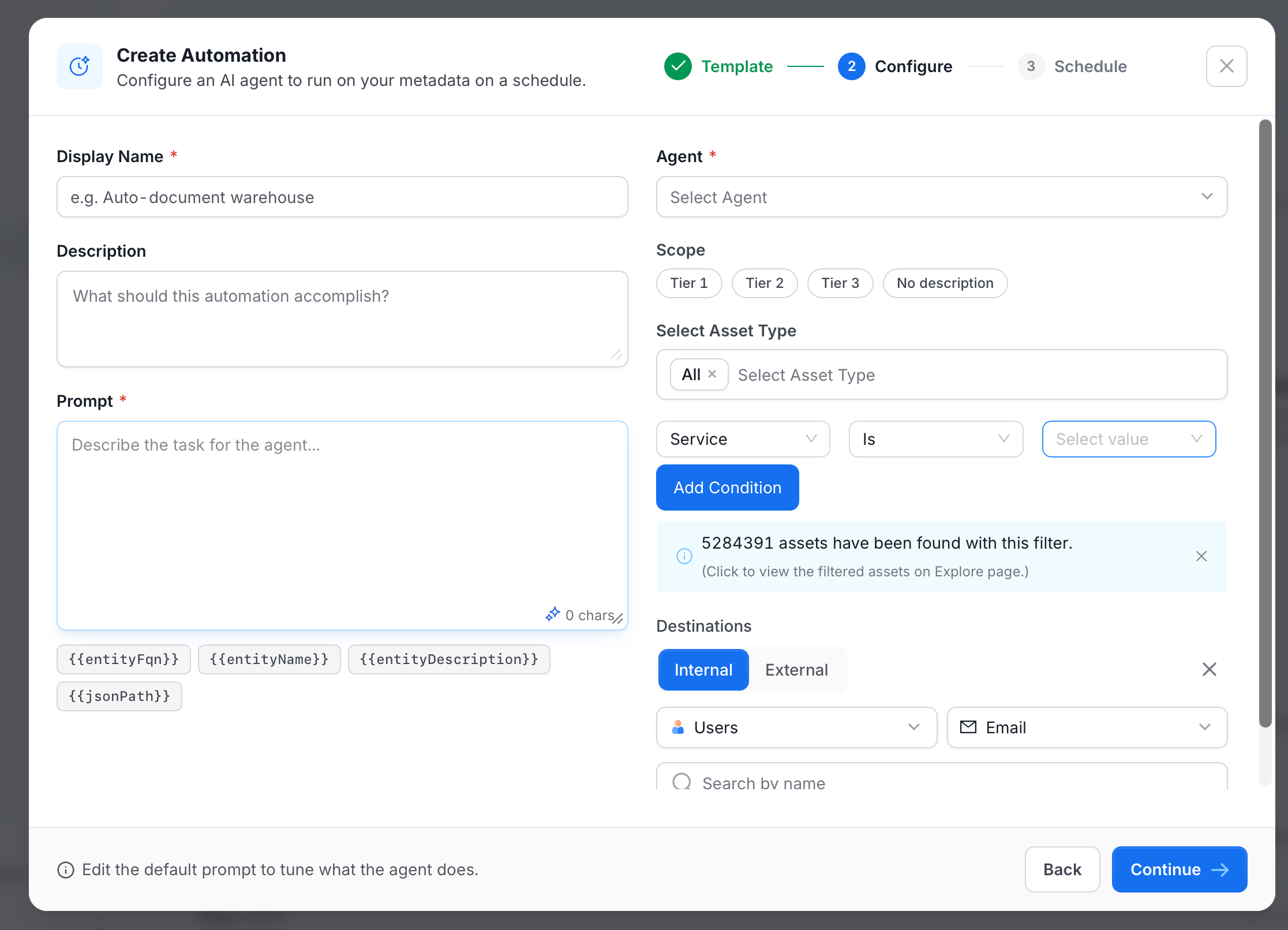 Configure the automation