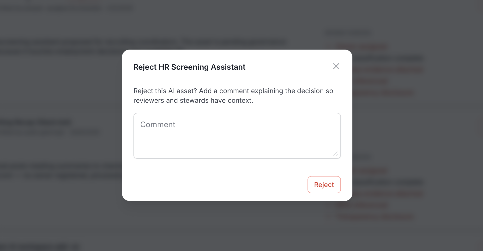Reason for rejection