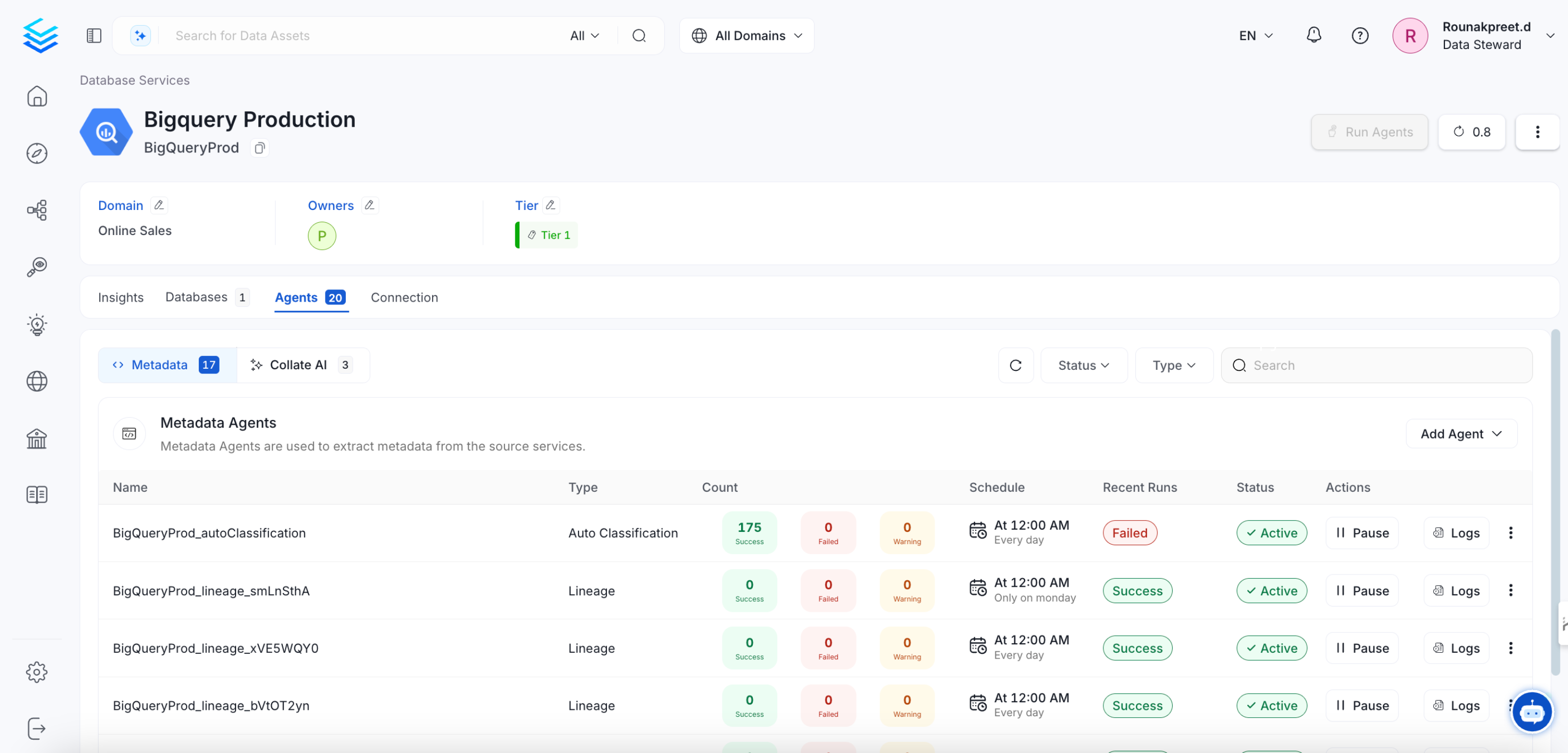Running State in OpenMetadata