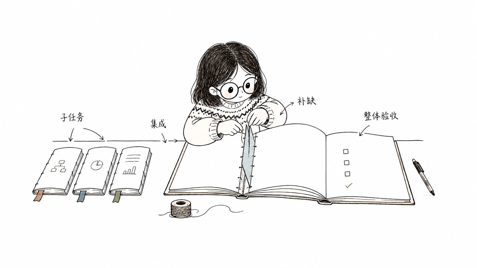 小鱼把三个 child 的成果装订进父级交付,并补齐最终验收缺口