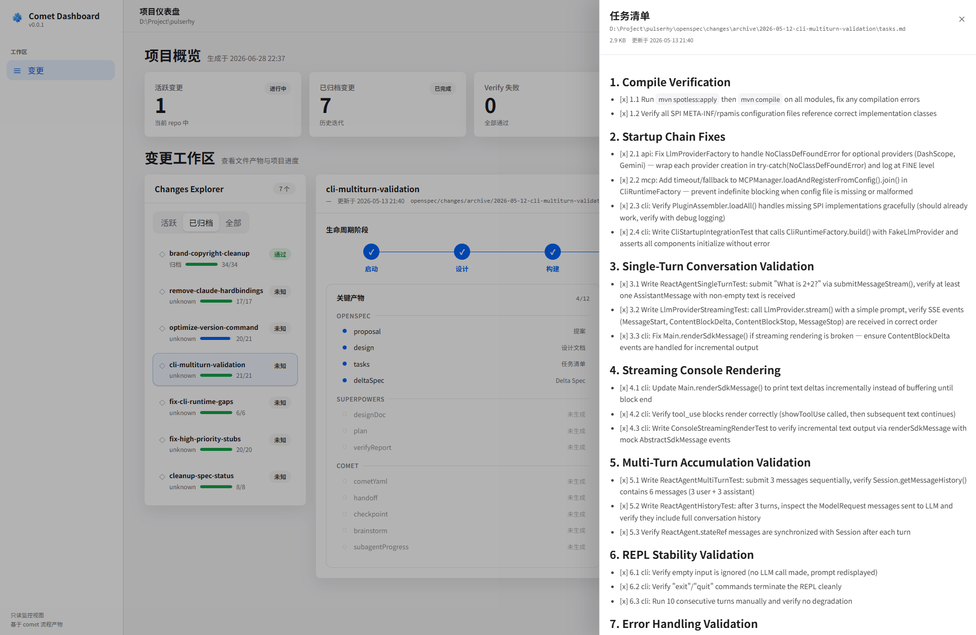 Comet Dashboard md预览