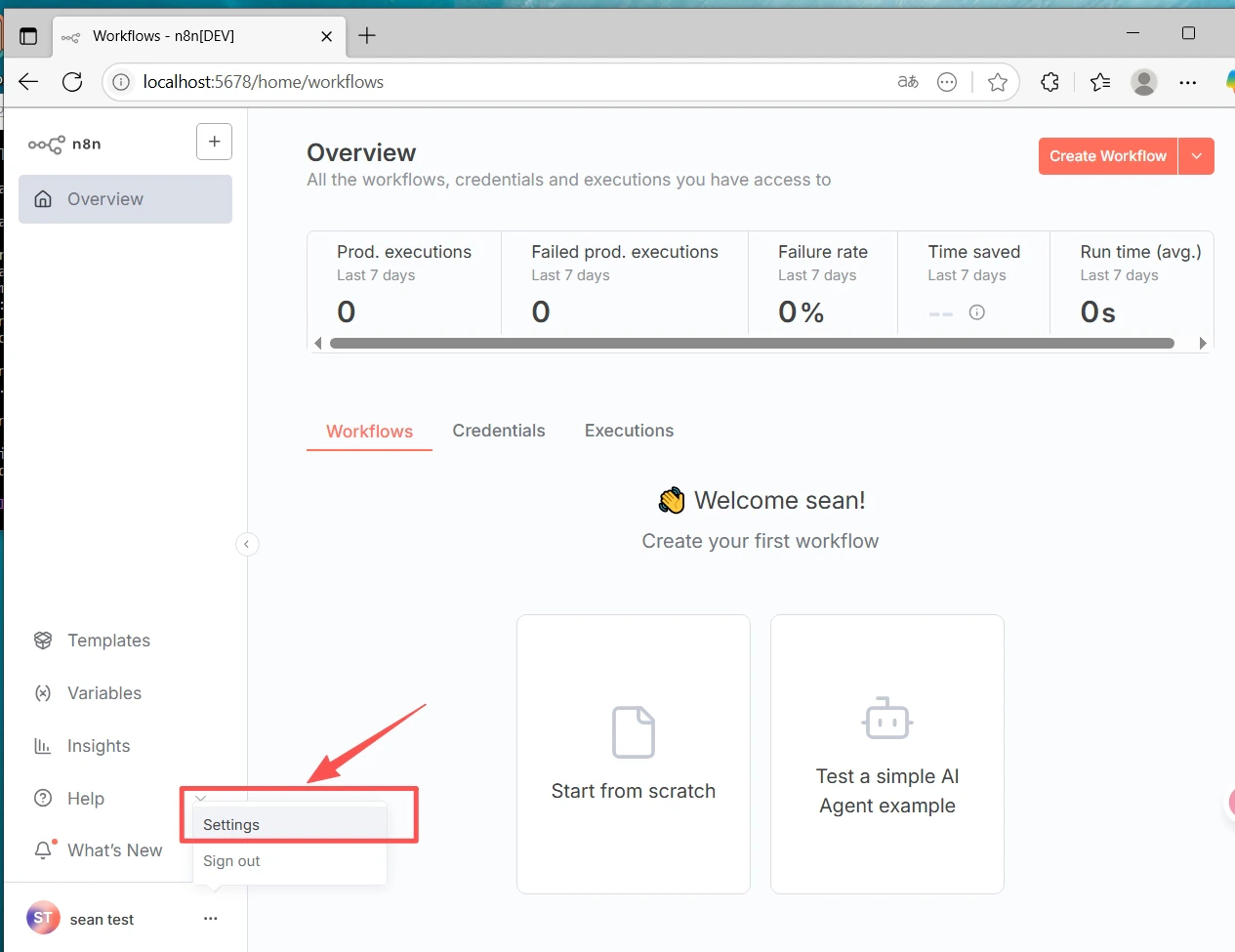 n8n Settings 面板中显示 Community nodes 区域