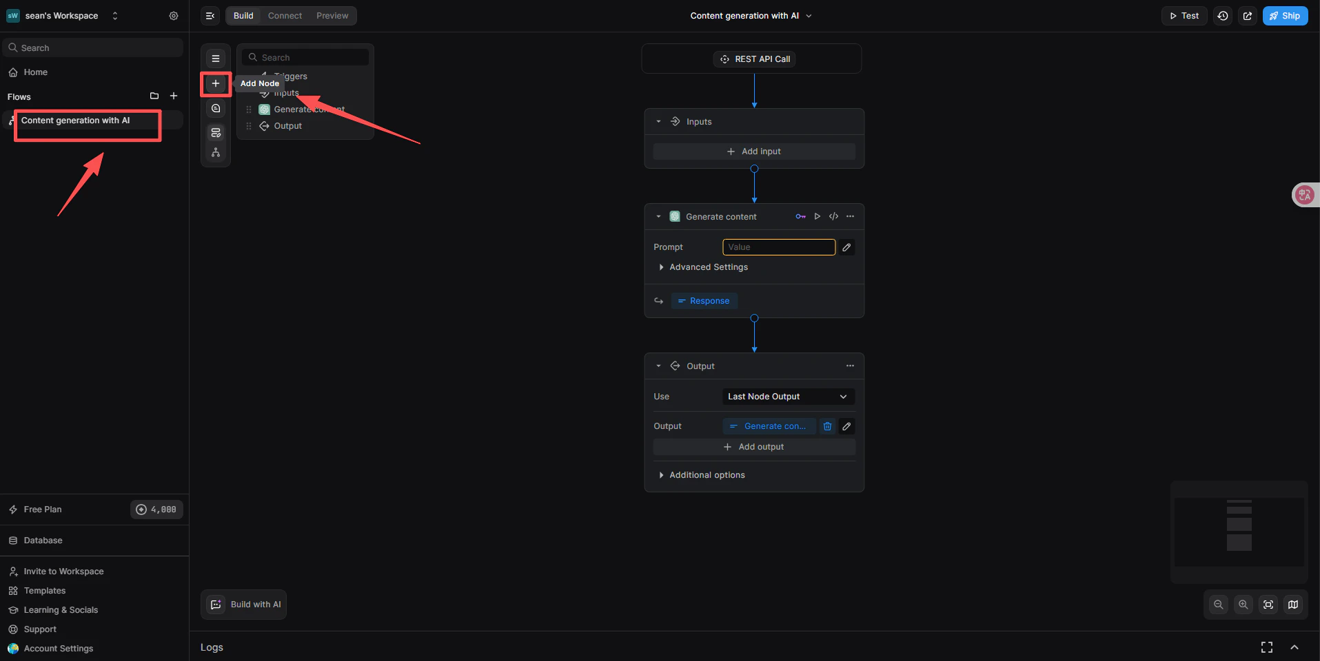 Thư viện node BuildShip hiển thị CometAPI Text Generator trong kết quả tìm kiếm