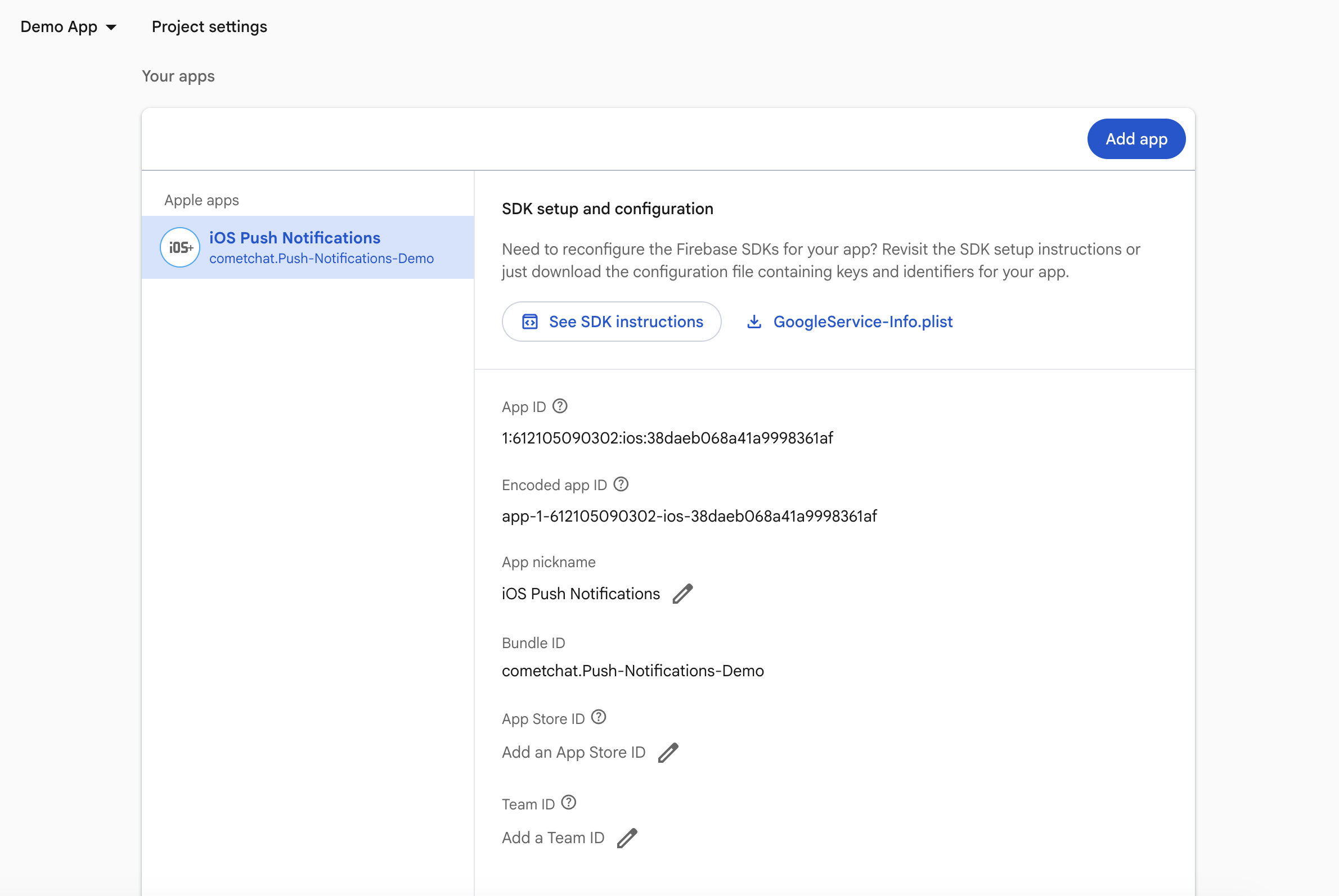 Upload APNs Certificates in Firebase Console