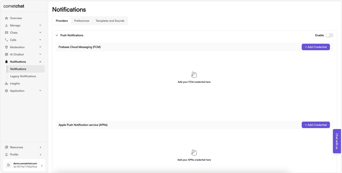 Enable Push Notifications
