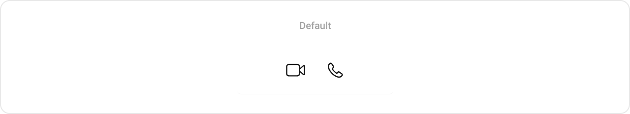 CometChatCallButtons showing voice and video call buttons for initiating calls