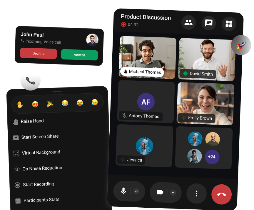 Voice & Video Calling UI Preview