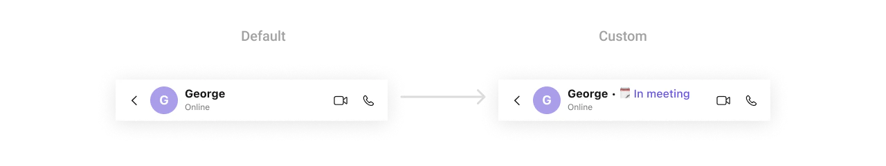 CometChatMessageHeader with custom titleView showing group name with Public badge