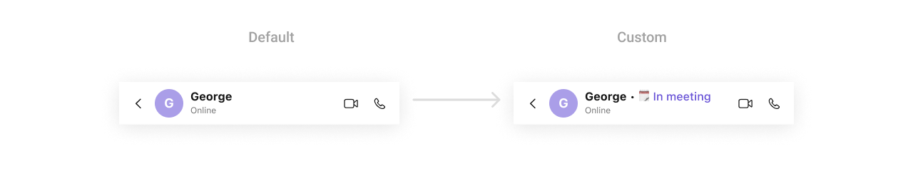 CometChatMessageHeader with custom titleView showing group name with Public badge