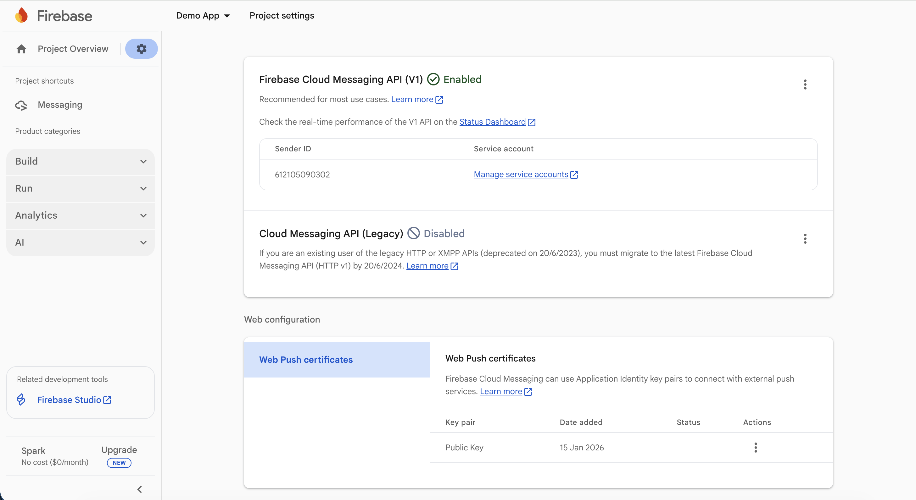 Firebase - Push Notifications