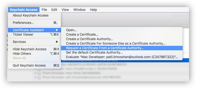 Apple Developer portal screenshot