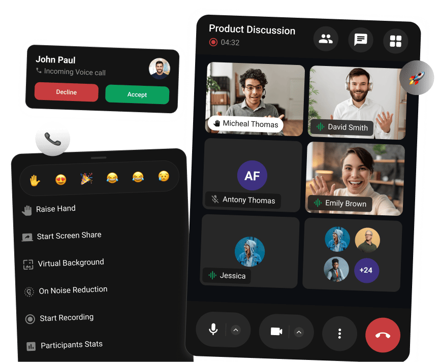 Voice & Video Calling UI Preview
