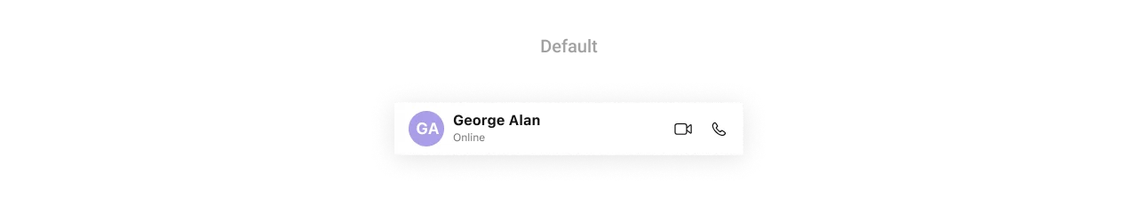 CometChatMessageHeader showing user avatar, name, online status, and call buttons in the navigation bar