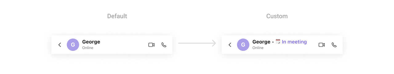 CometChatMessageHeader with custom titleView showing group name with Public badge