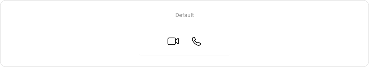 CometChatCallButtons showing voice and video call buttons for initiating calls