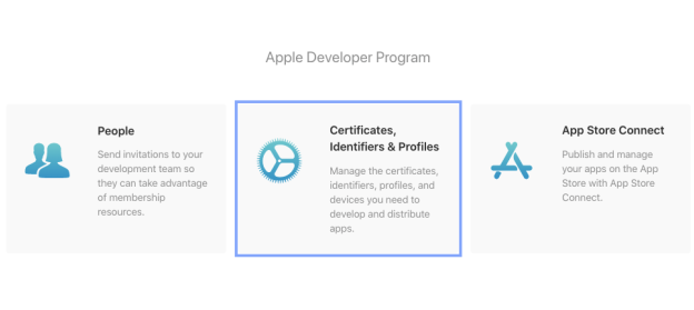 Apple Developer portal screenshot