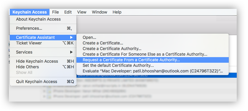 Apple Developer portal screenshot