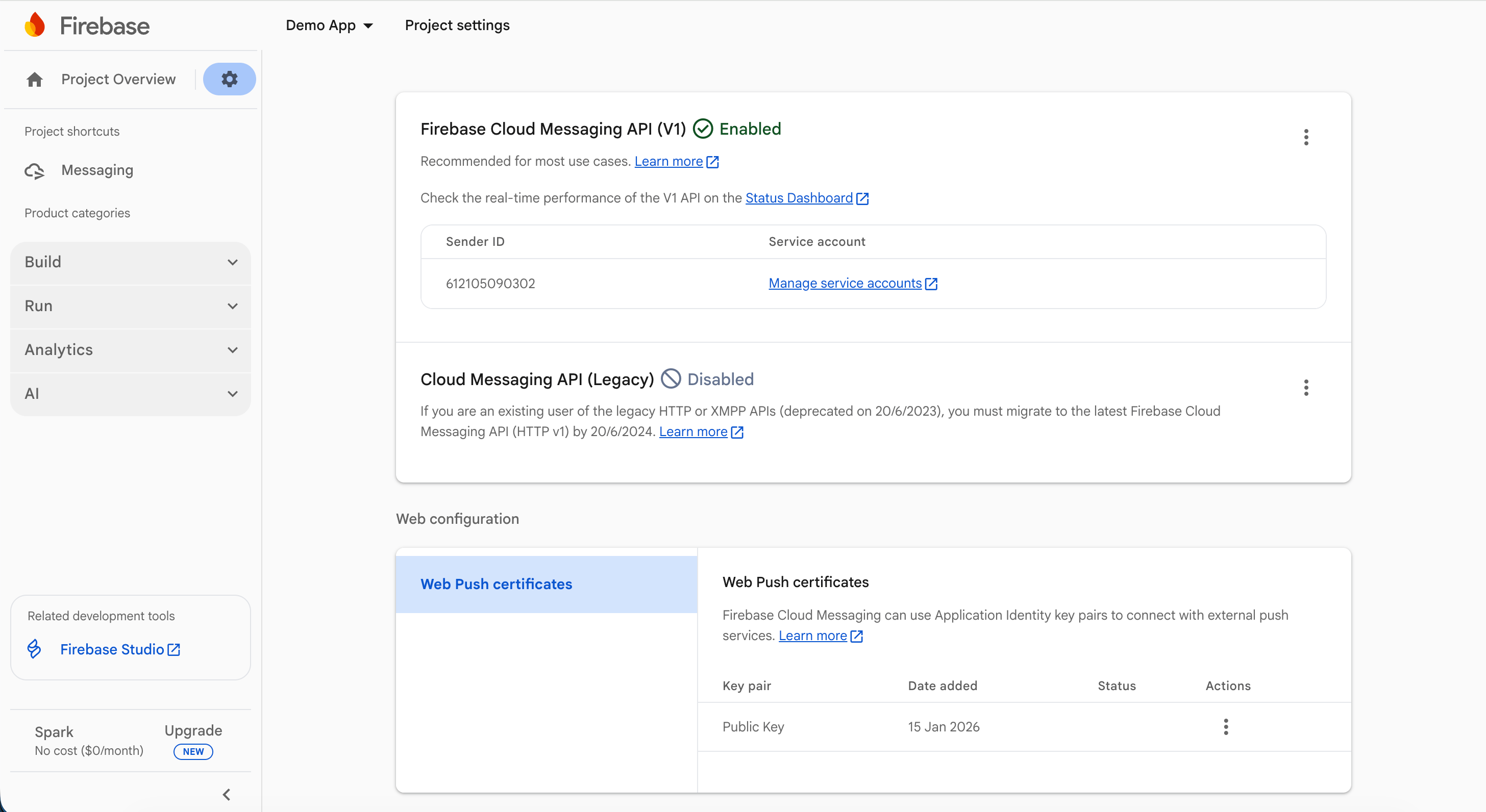 Firebase - Push Notifications