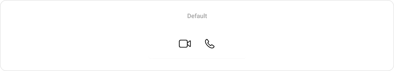 CometChatCallButtons showing voice and video call buttons for initiating calls