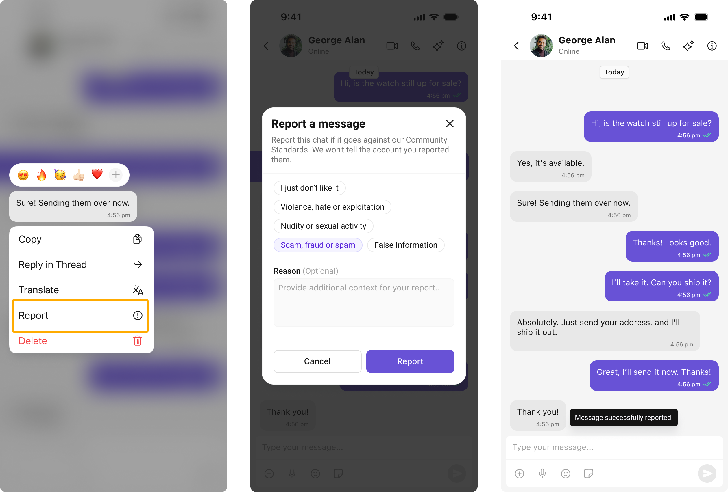 Flagged Messages - CometChat Docs