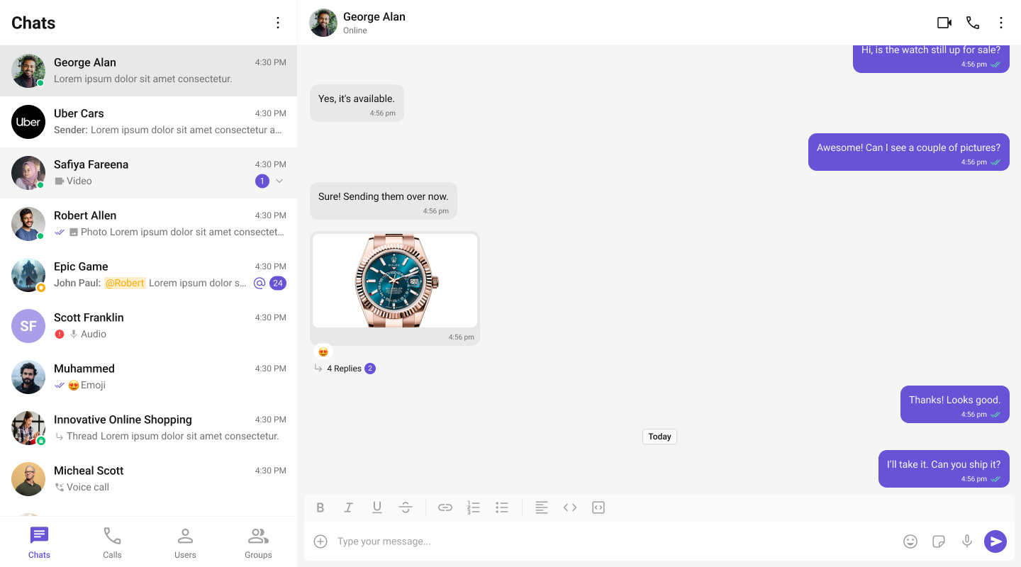 Tab-Based Chat - CometChat Docs