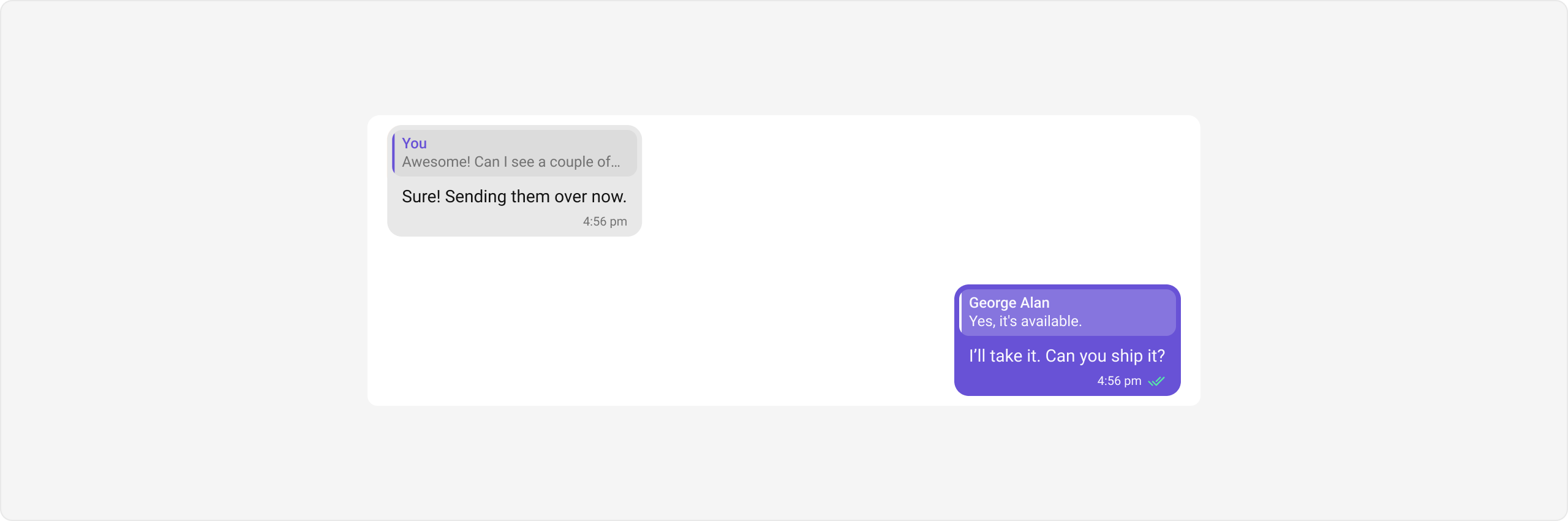 Default Reply View