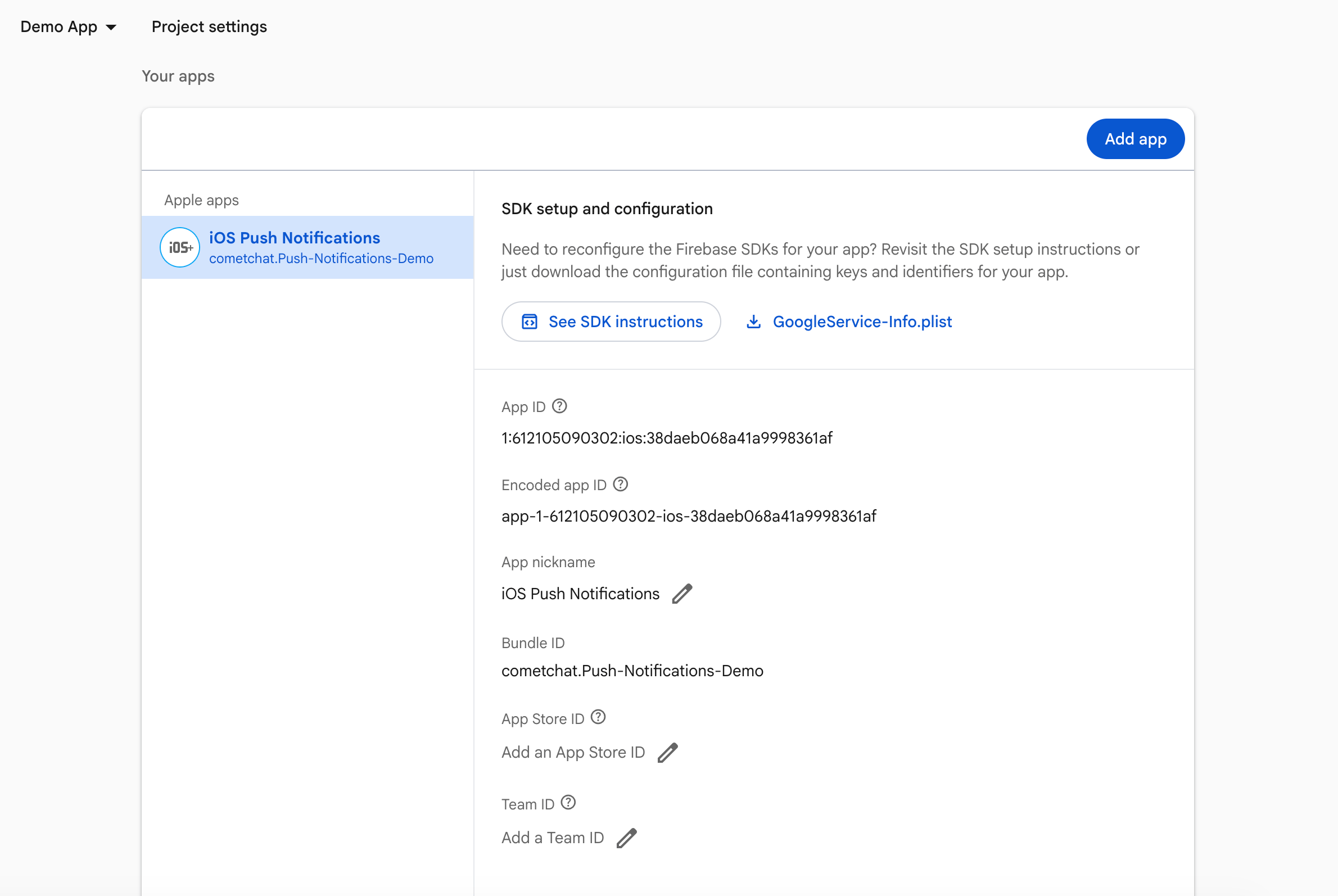 Upload APNs Certificates in Firebase Console