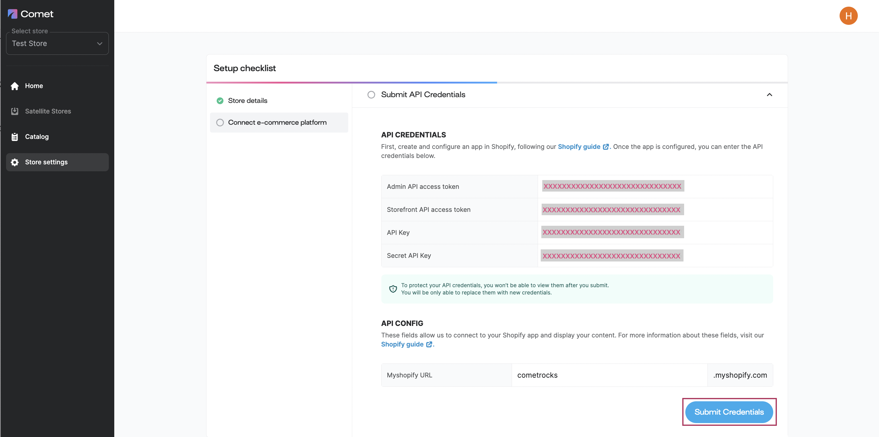 #20_Shopify_Step 4_6. Click submit your credentials to apply your changes.png
