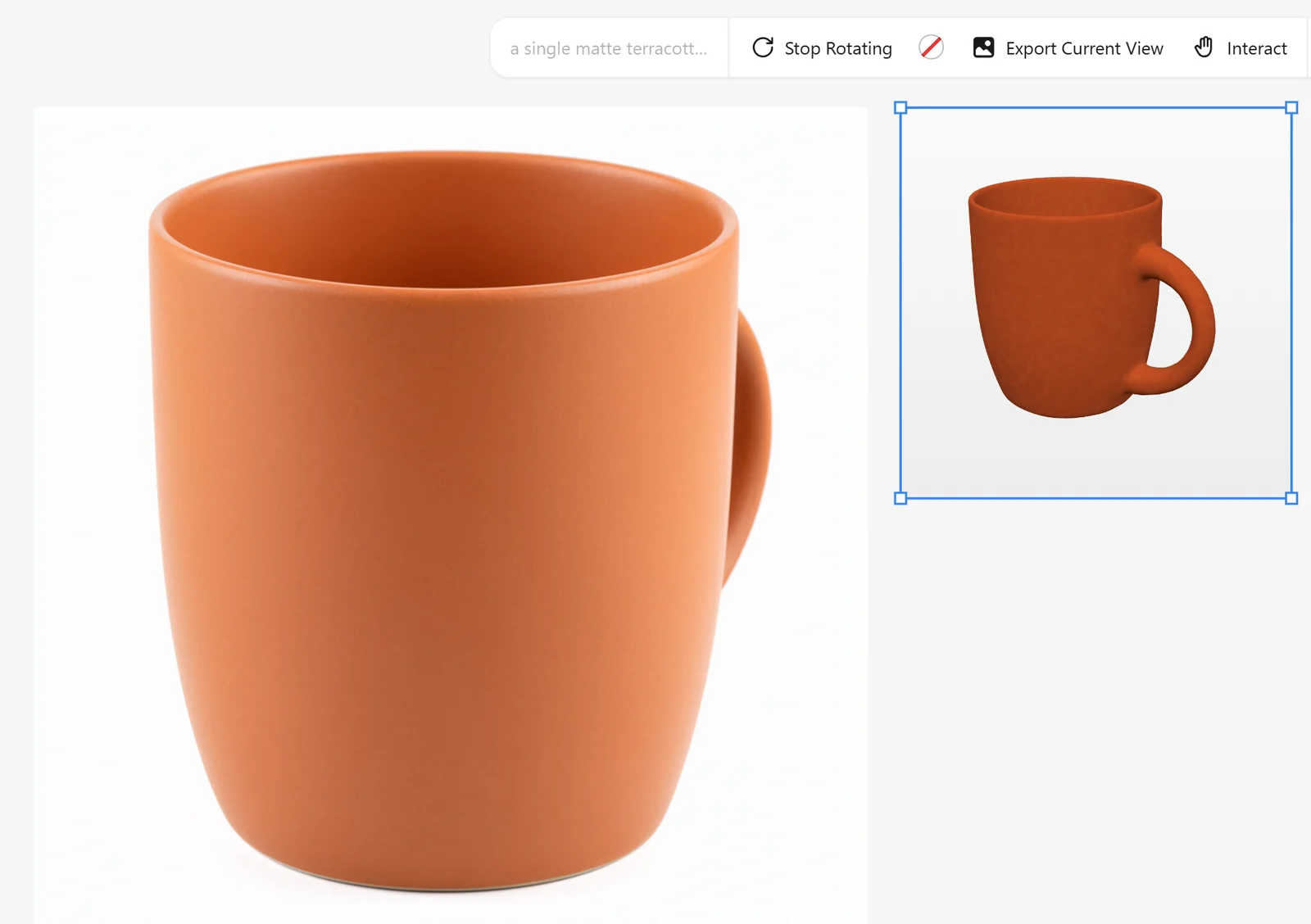 A mug photo and the 3D model made from it