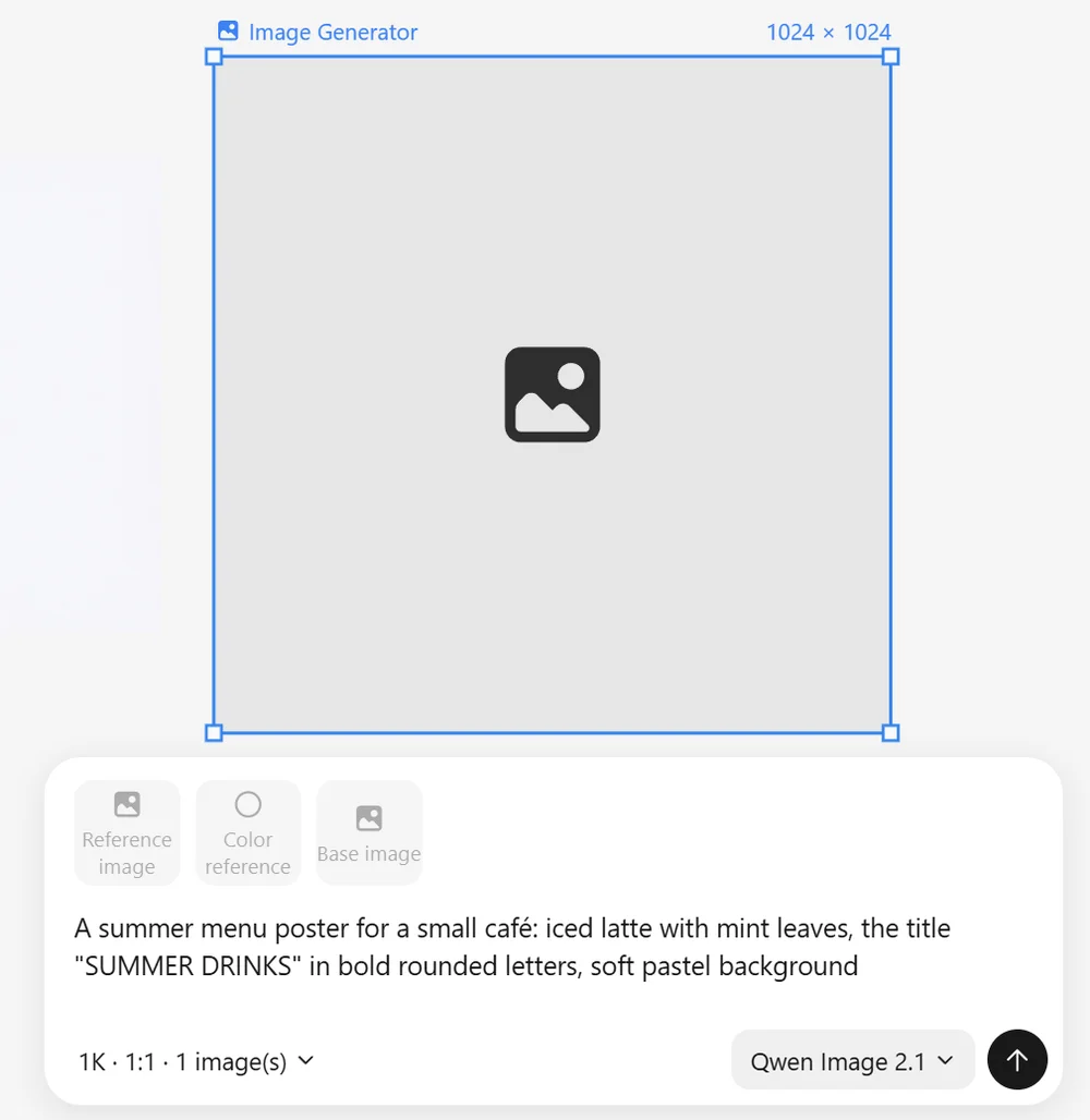 Image generator with a prompt