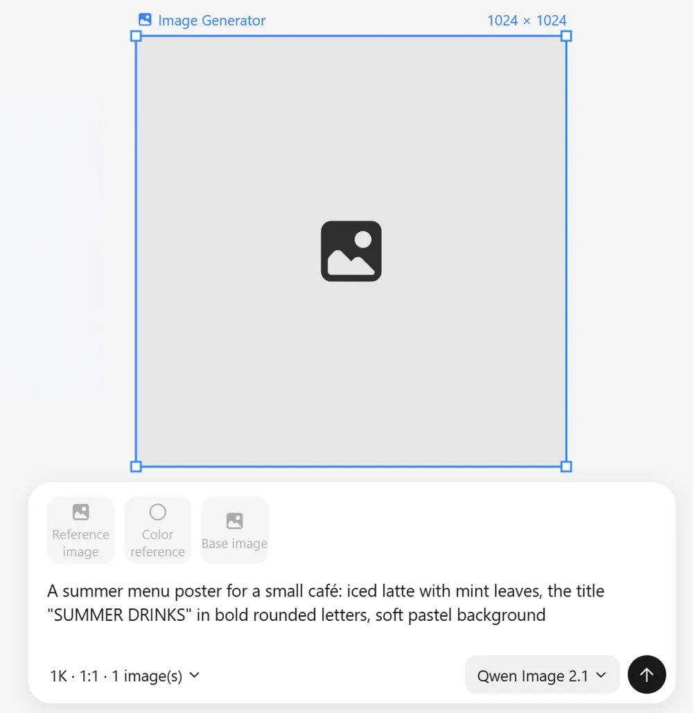 Image generator with a prompt