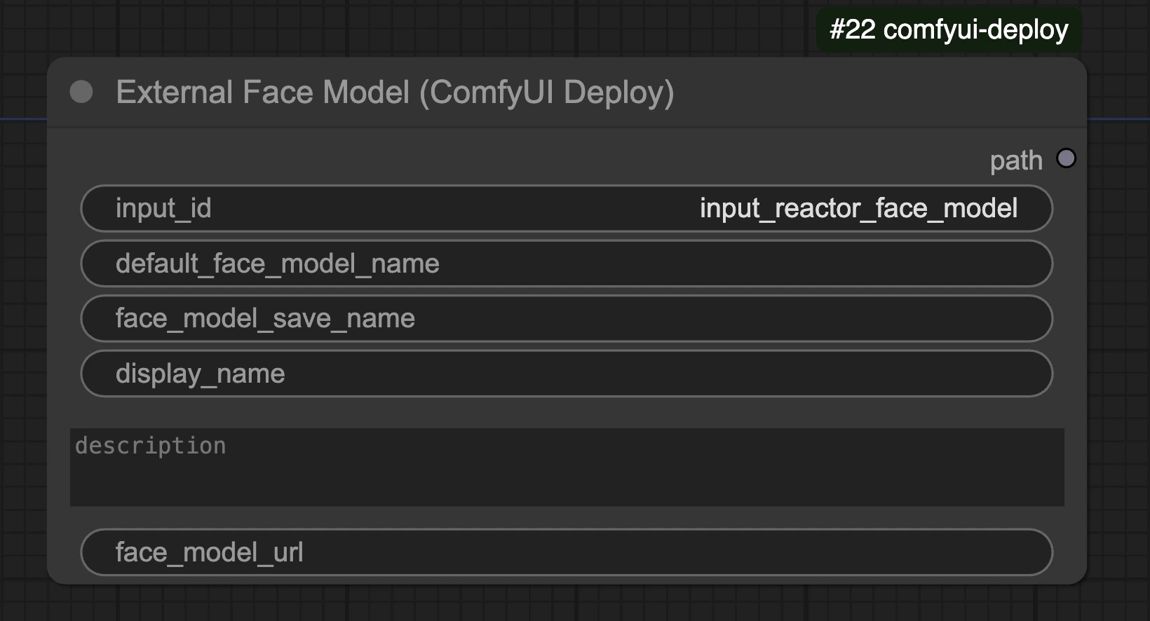 External Face Model Node