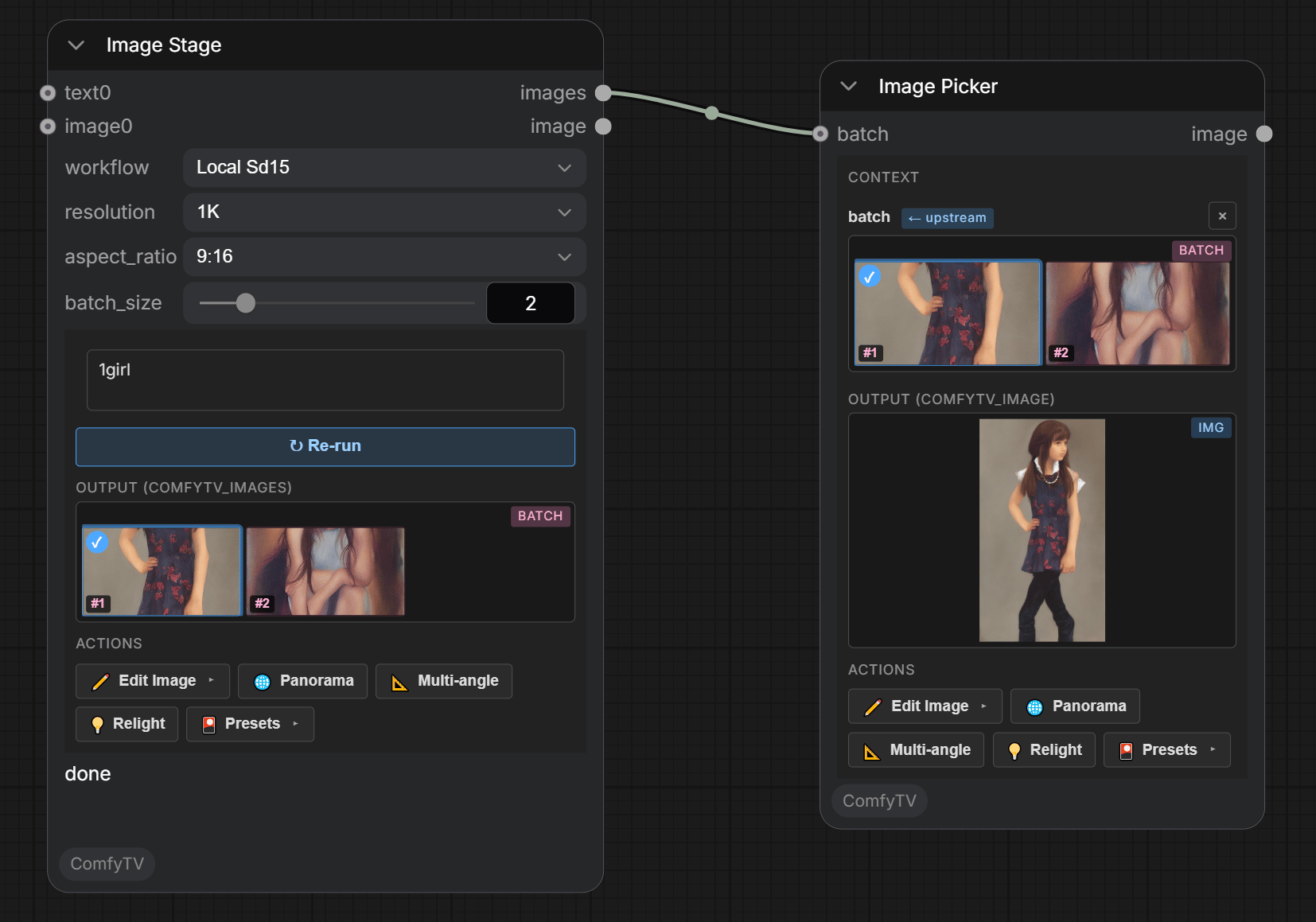 Image stage running